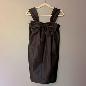 French Connection Mini Dress with Thick Sleeves and Bow Front